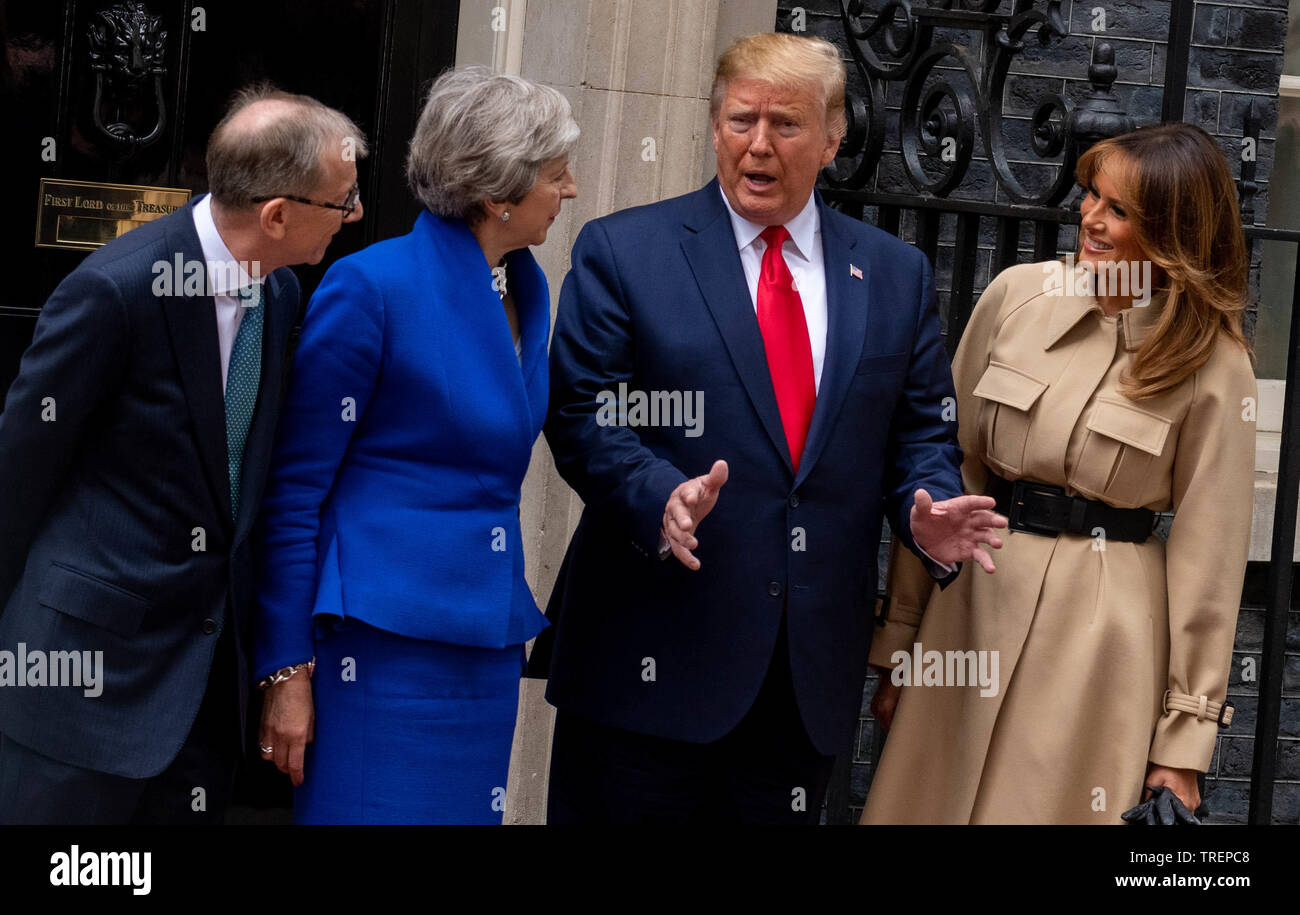 Londres 4 juin 2019 Le président Donald Trump visites Theresa peut MP PC, Premier Ministre en Dowing Street Crédit : Ian Davidson/Alamy Live News Banque D'Images
