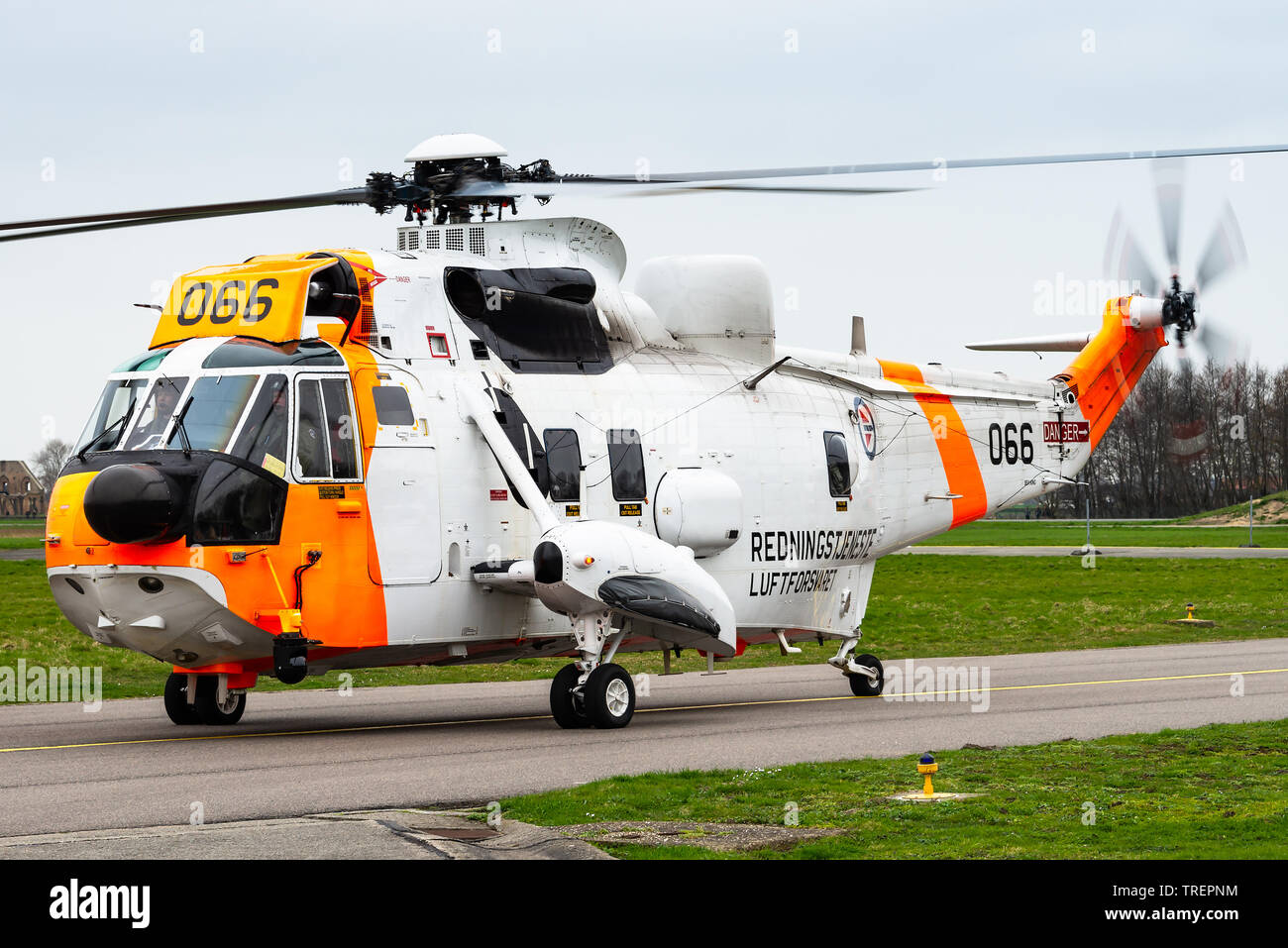 Un Westland Sea King Mk.43 Hélicoptère de sauvetage de la Royal Norwegian Air Force. Banque D'Images