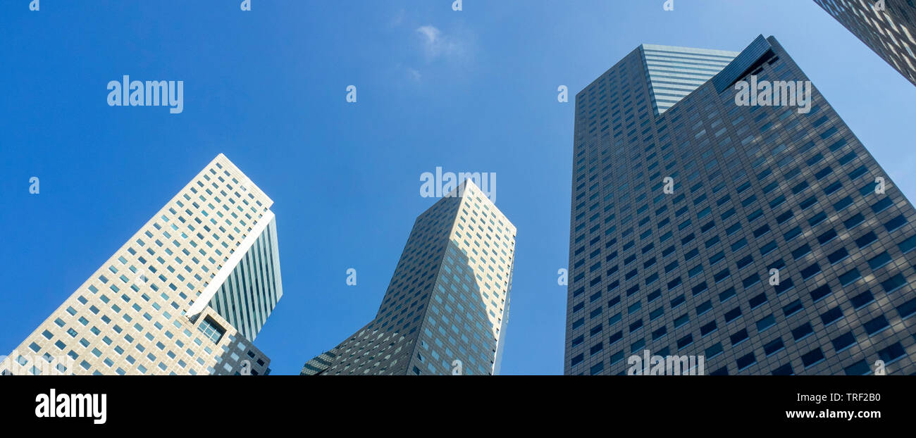 Tours de bureaux des gratte-ciel de Singapour Suntec City. Banque D'Images