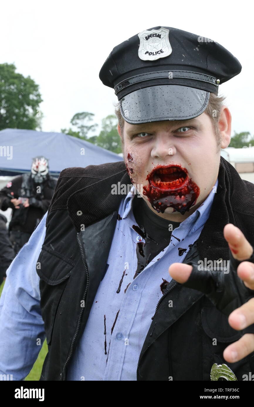 L'équipe d'intervention d'Apocalypse Zombie Banque D'Images