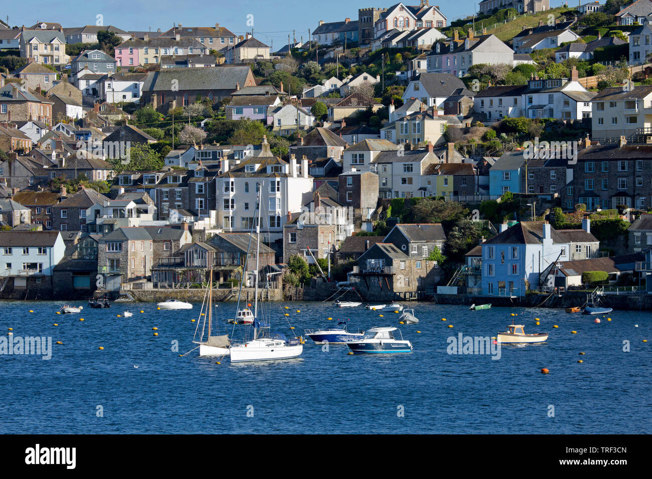 Polruan, Cornwall, de Fowey Banque D'Images