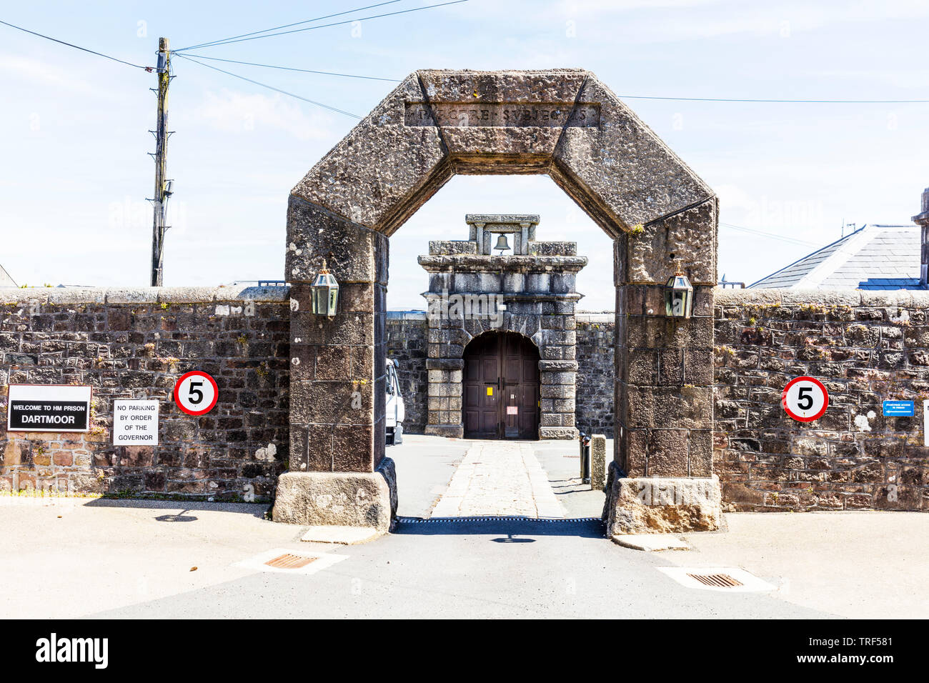 La prison de Princetown, entrée du parc national de Dartmoor, la prison