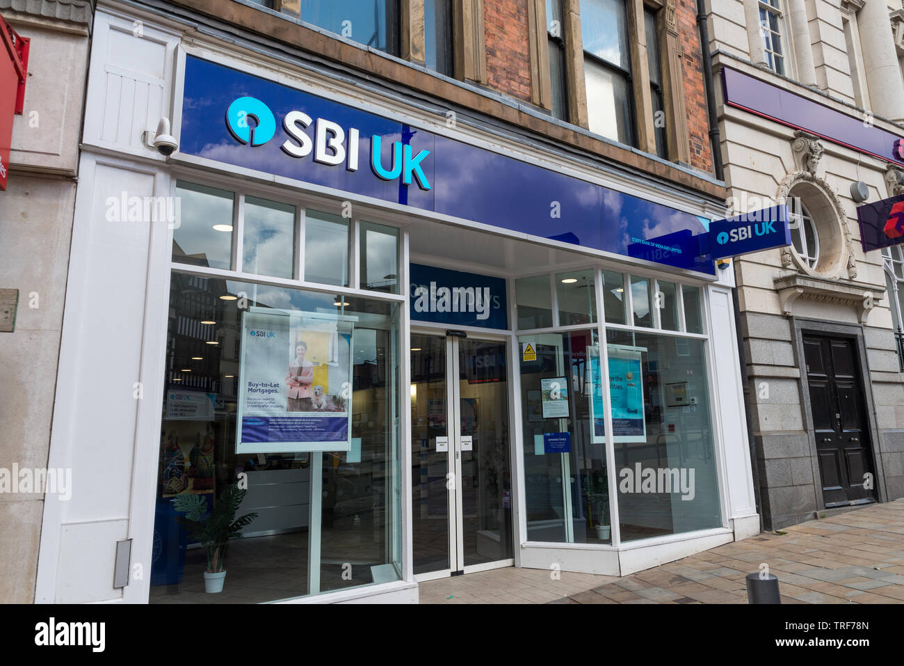 Succursale de State Bank of India (SBI) UK sur Queen Square, WOLVERHAMPTON, Royaume-Uni Banque D'Images