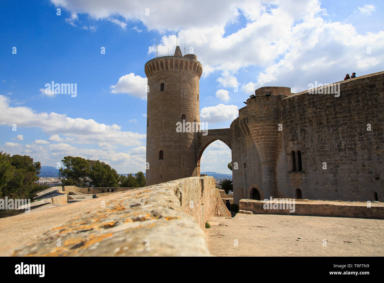 Donjon du château de Bellver, Majorque Banque D'Images