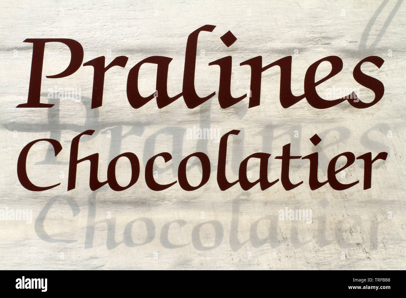 Pralines. Chocolatier. Banque D'Images