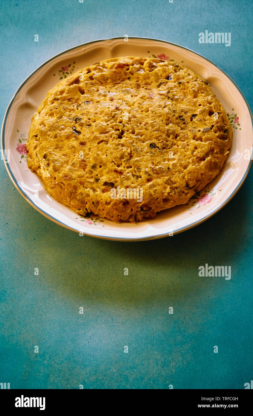 Arrière-plan de tortilla espagnole Banque D'Images