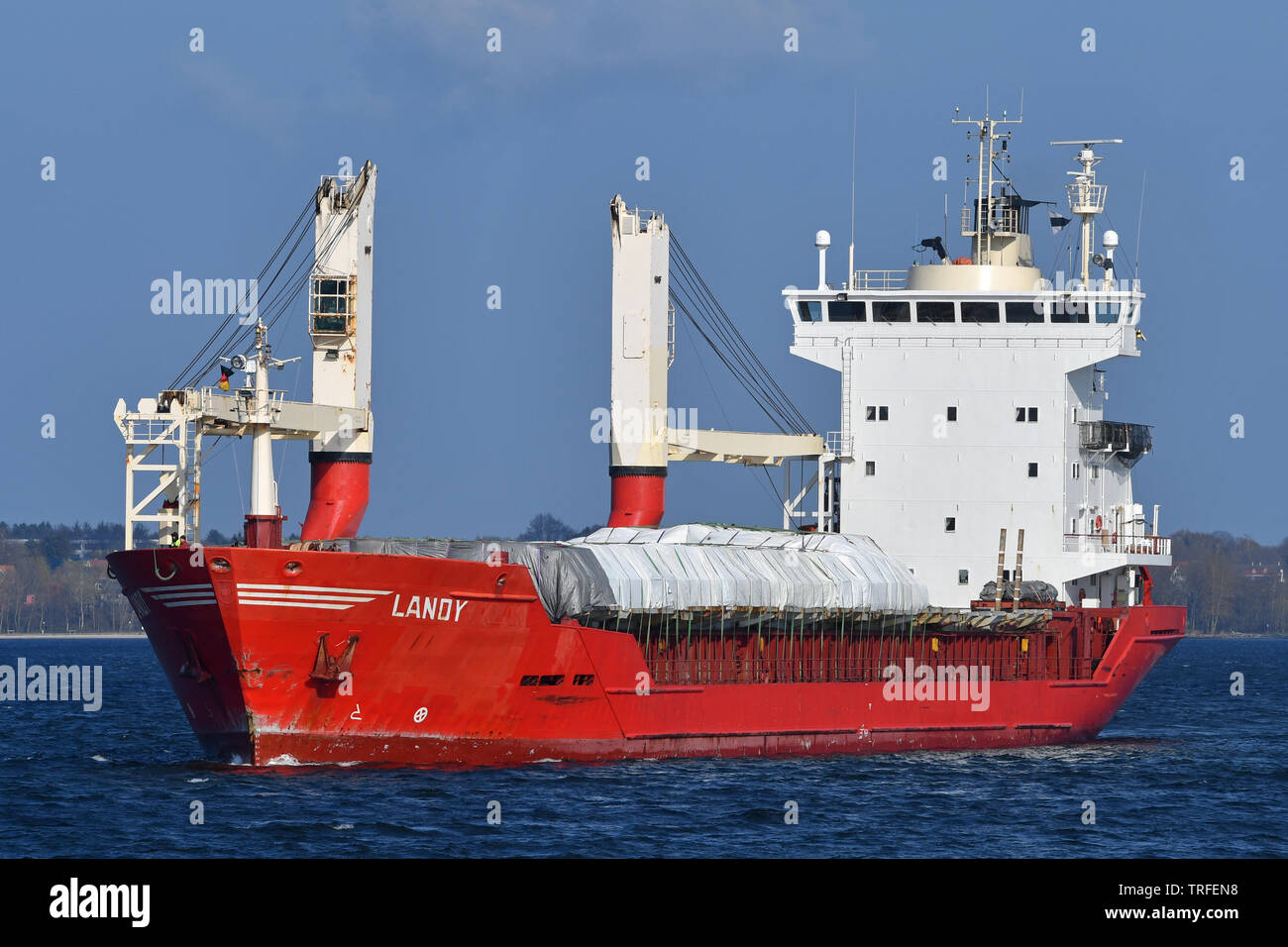 Landy naviguant sur le Fjord de Kiel Banque D'Images
