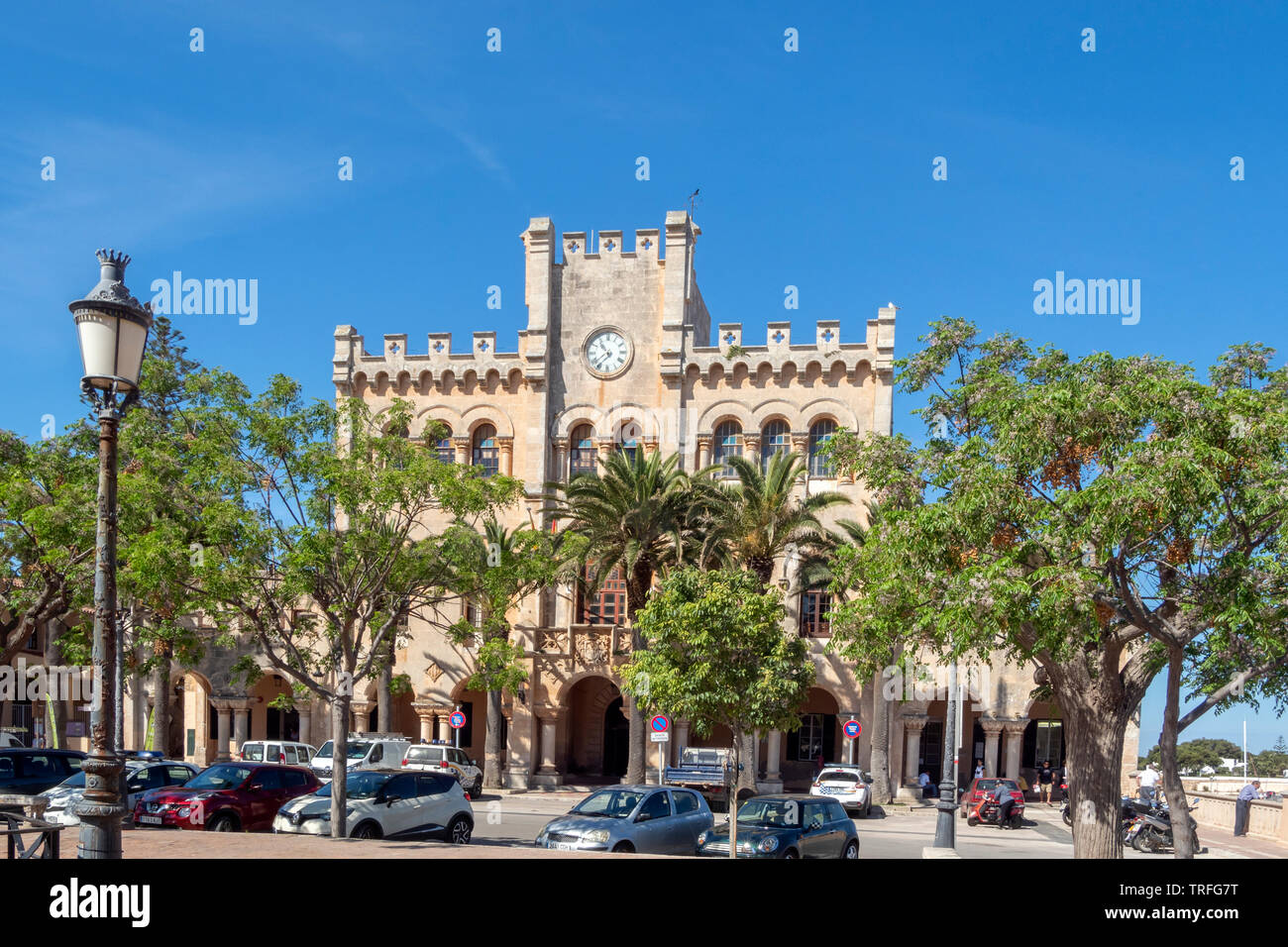 La place principale, Ciutadella, Minorque, Baleric Islands, Espagne Banque D'Images