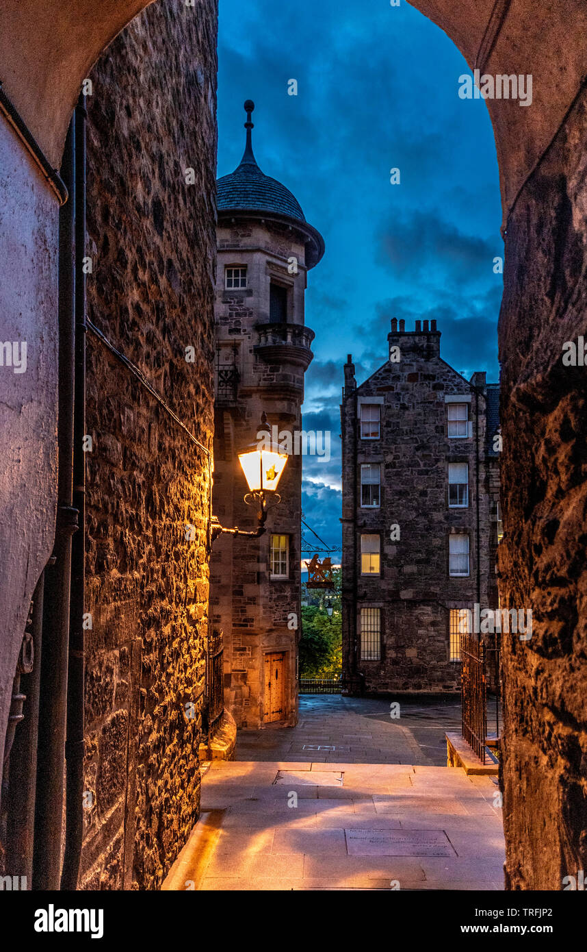 Dame, près de l'Escalier Royal Mile, Édimbourg Banque D'Images