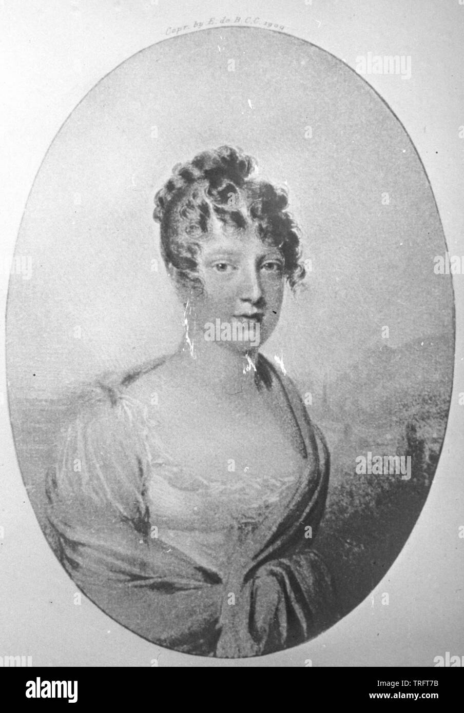 Leopoldine, archiduchesse d'Autriche, épouse von Pedro I du Brésil. basé sur la peinture par Isabey, Jean Baptiste, Additional-Rights Clearance-Info-Not-Available- Banque D'Images