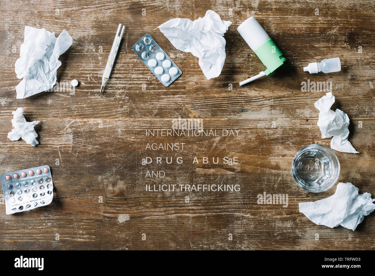 Journée internationale contre l'abus des drogues illicites Banque D'Images