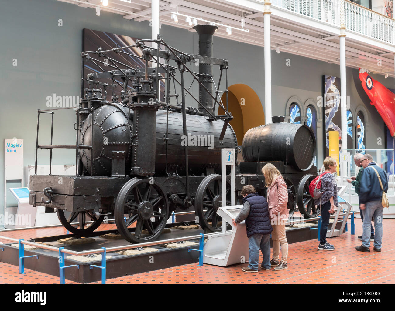 Locomotive à vapeur du début du 19e siècle Wylam Dilly dans le Musée National de l'Ecosse, Edimbourg, Ecosse, Europe Banque D'Images