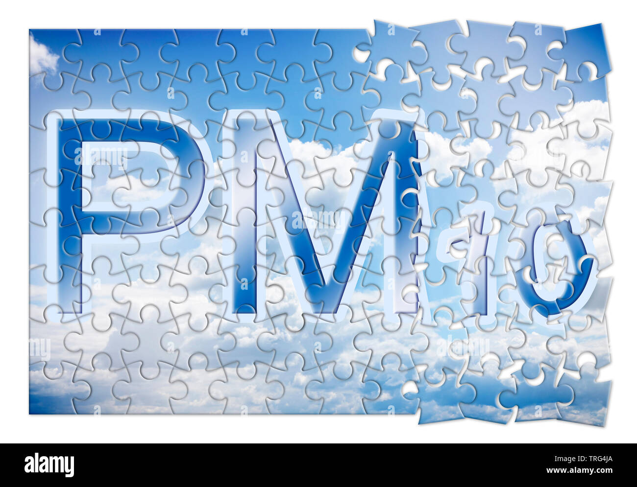 Réduction des particules (PM10) dans l'air - notion de droit en forme de puzzle. Banque D'Images