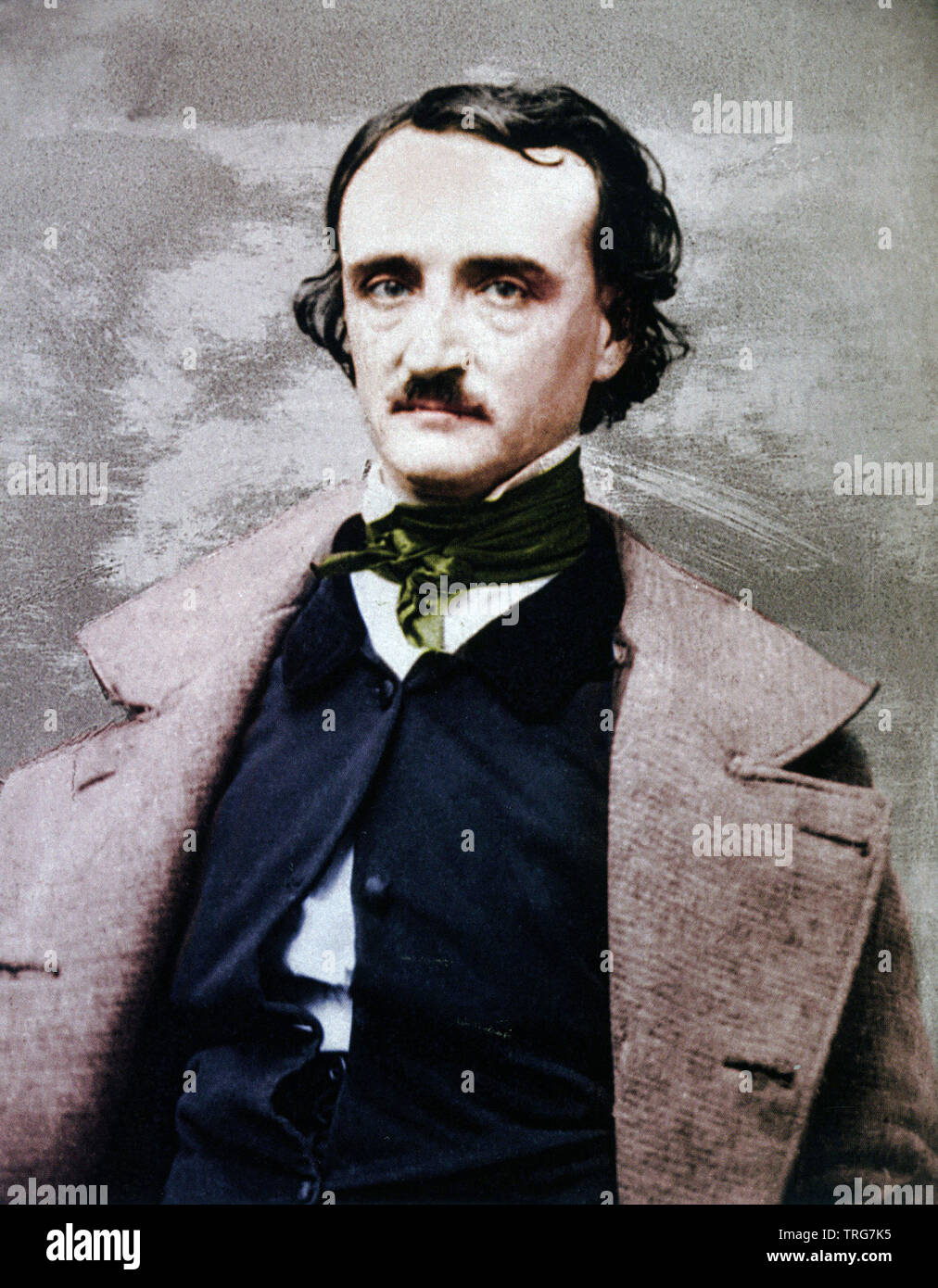 EDGAR ALLAN POE (1809-1849), auteur américain, éditeur et critique littéraire Banque D'Images