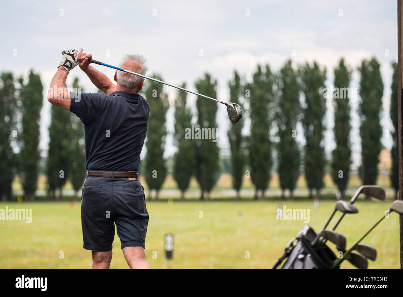 Golf Club Lausward à Düsseldorf, Allemagne. Golf-Sport GSV-Verein e.V. Banque D'Images