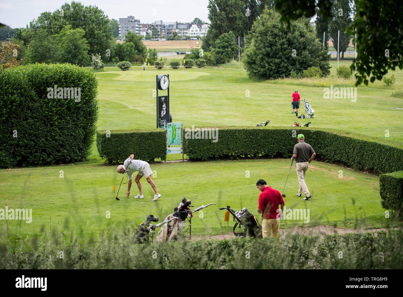 Golf Club Lausward à Düsseldorf, Allemagne. Golf-Sport GSV-Verein e.V. Banque D'Images