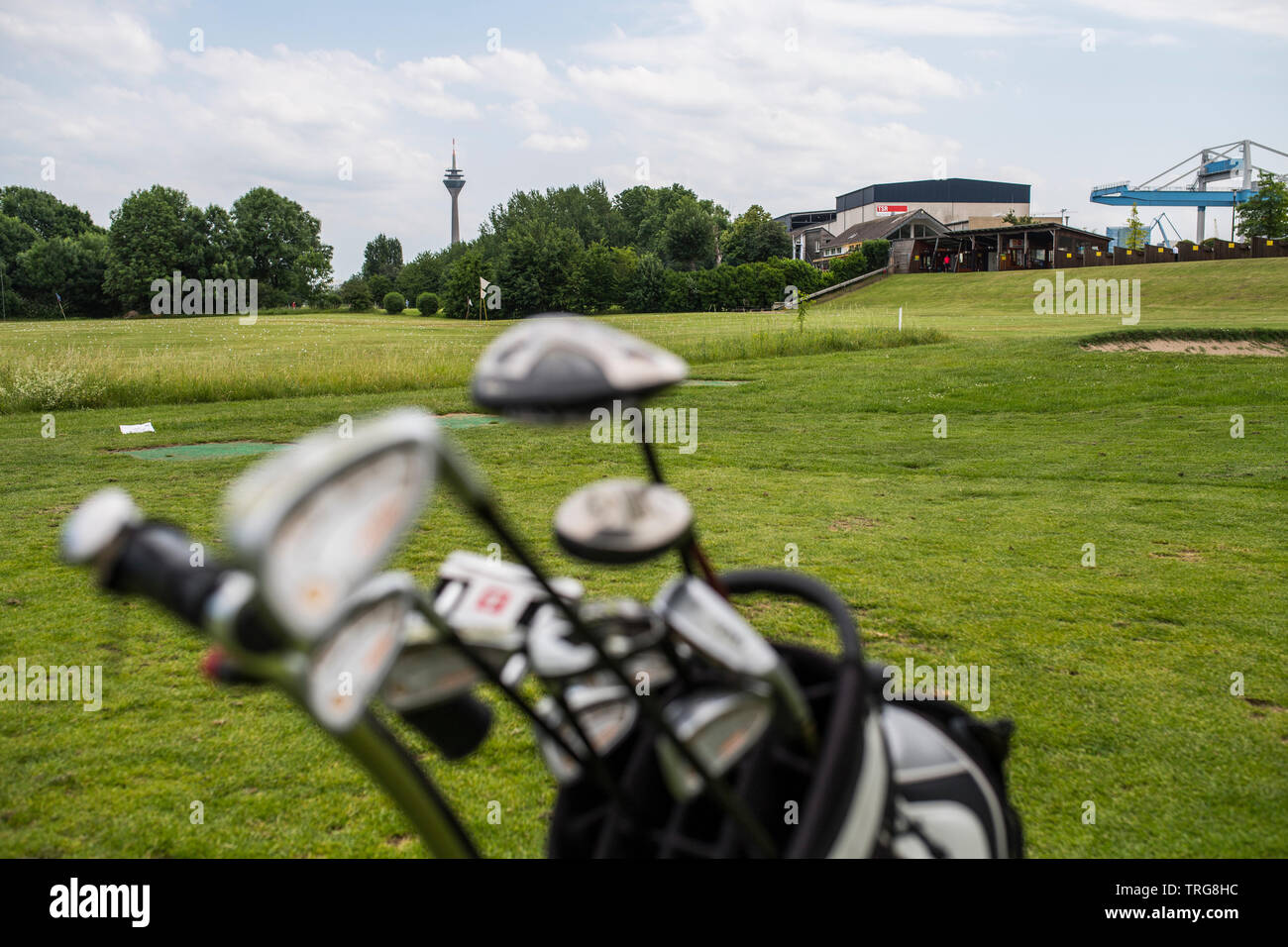 Golf Club Lausward à Düsseldorf, Allemagne. Golf-Sport GSV-Verein e.V. Banque D'Images