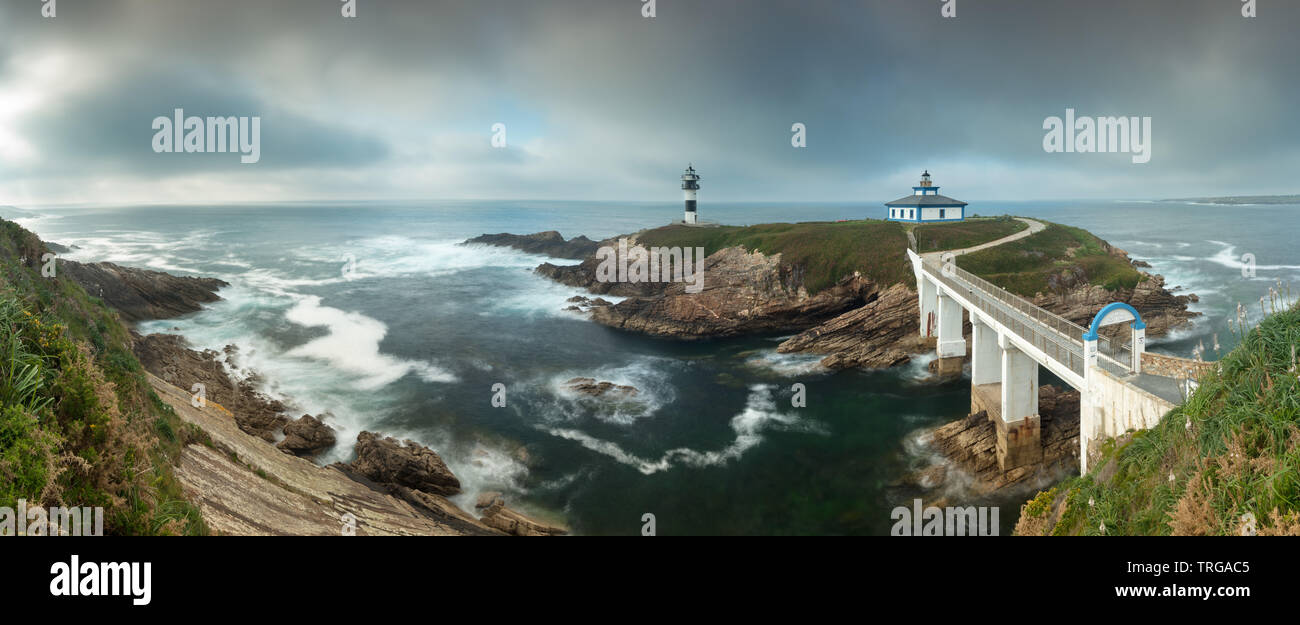 Isla Pancha Faro, Galice, Espagne Banque D'Images