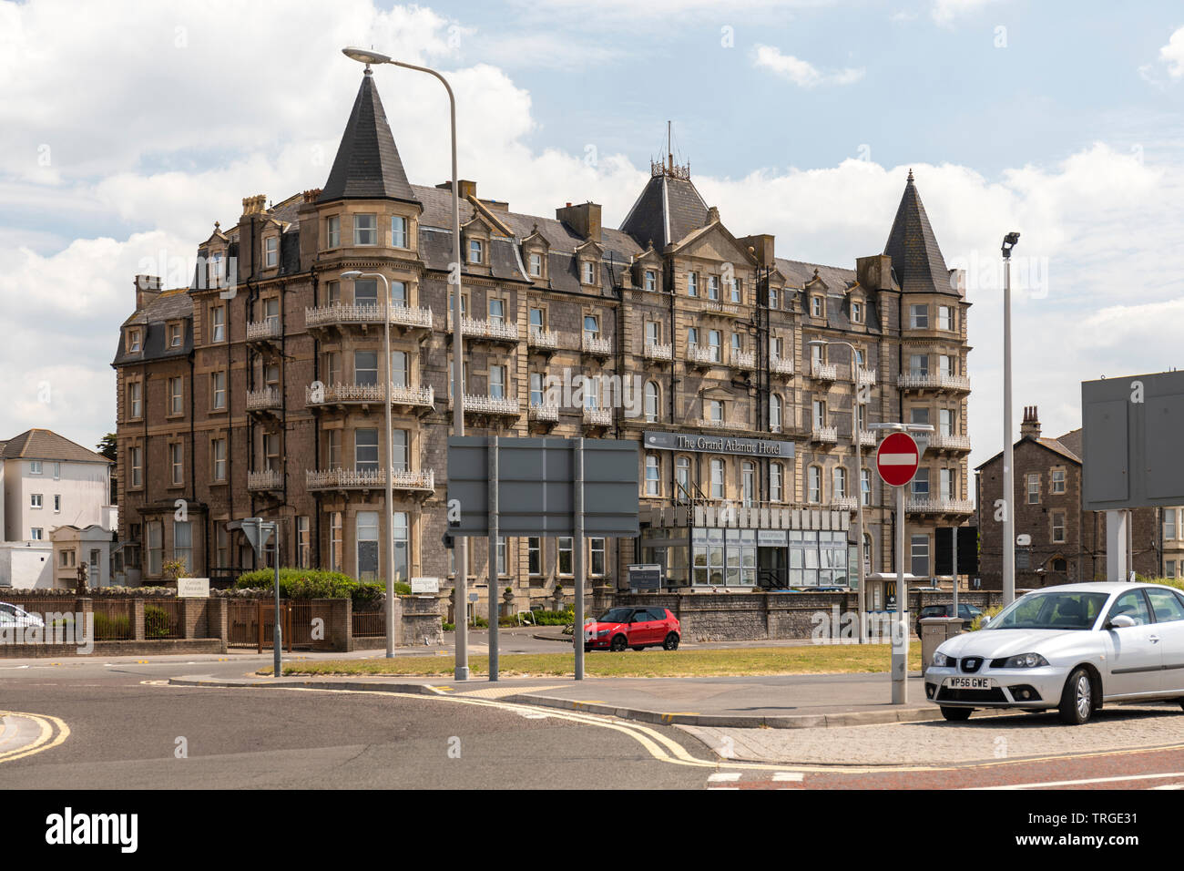 The Grand Atlantic Hotel, Weston-super-Mare , Somerset, Angleterre, Royaume-Uni Banque D'Images