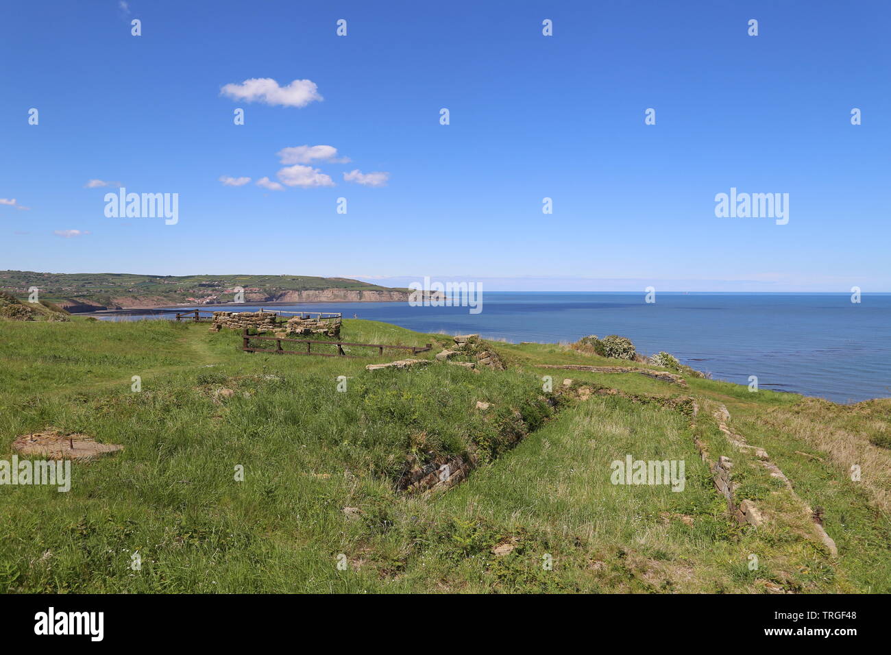 Les Œuvres d'alun, Ravenscar, municipalité de Scarborough, North Yorkshire, Angleterre, Grande-Bretagne, Royaume-Uni, UK, Europe Banque D'Images