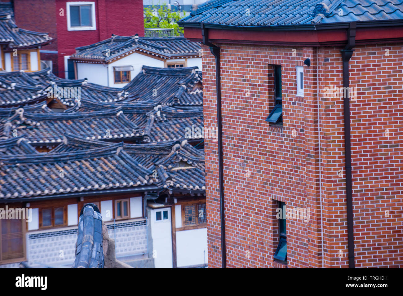 Village de Bukchon au hanok à Séoul en Corée Banque D'Images