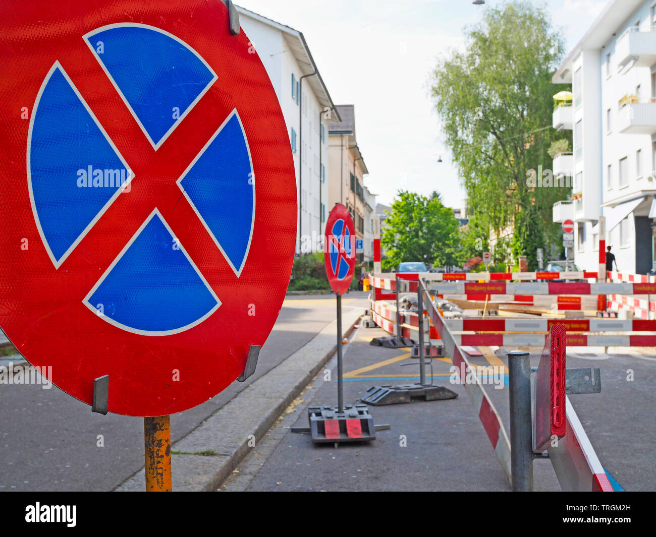 Baustelle auf der Minervastrasse à Zürich, Schweiz Banque D'Images