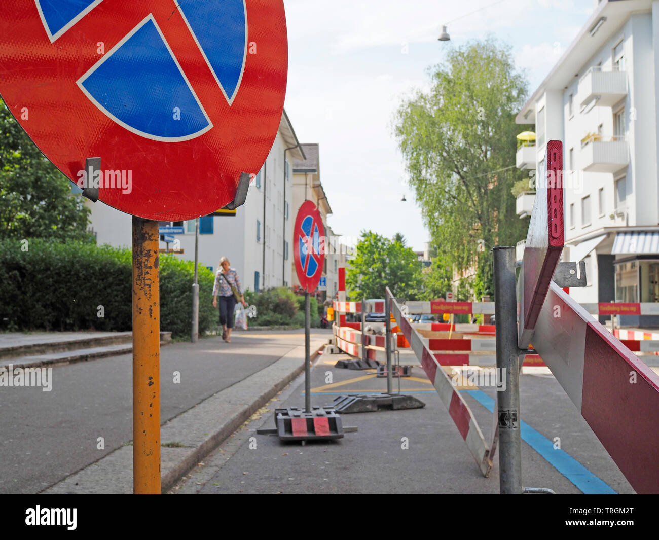 Baustelle auf der Minervastrasse à Zürich, Schweiz Banque D'Images