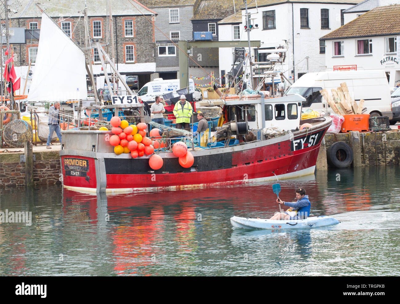 Mevagissey Harbour, Cornwall, Angleterre Banque D'Images