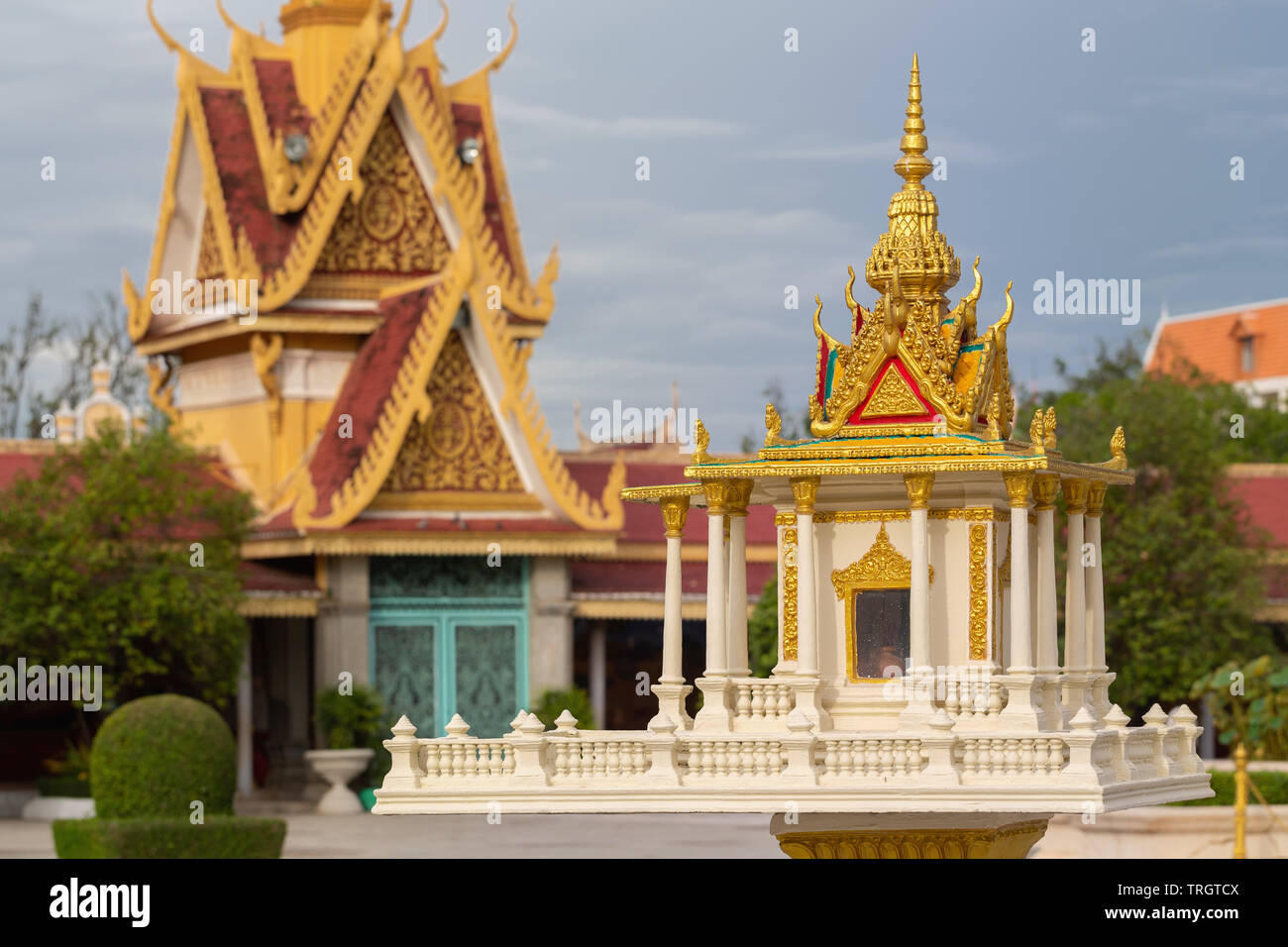 Spirit of house, du Palais Royal, Phnom Penh, Cambodge, Indochine, Asie du Sud, Asie Banque D'Images