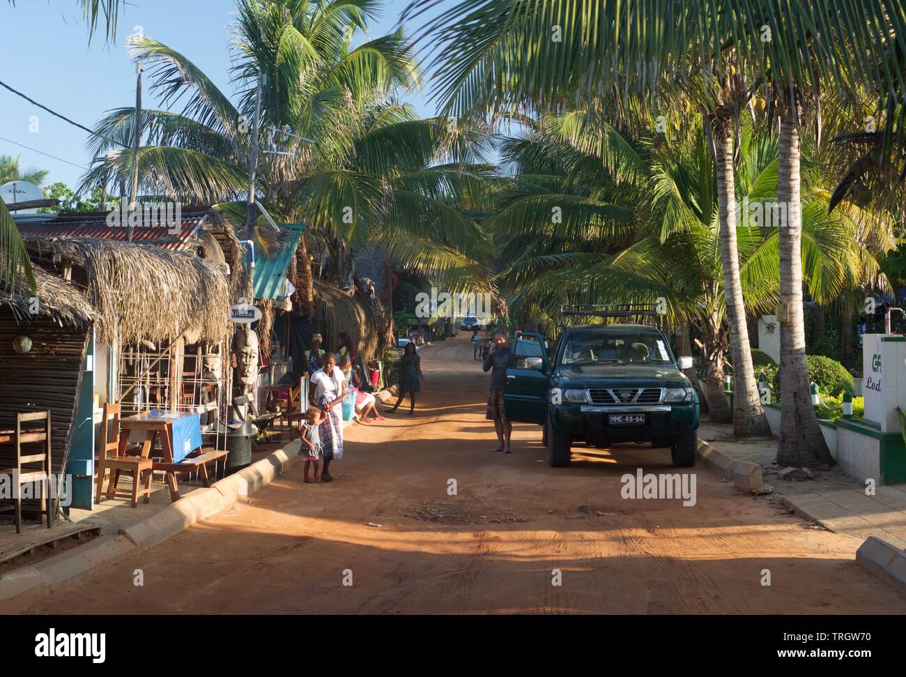 Tofo CBD Rush hour, au Mozambique Banque D'Images