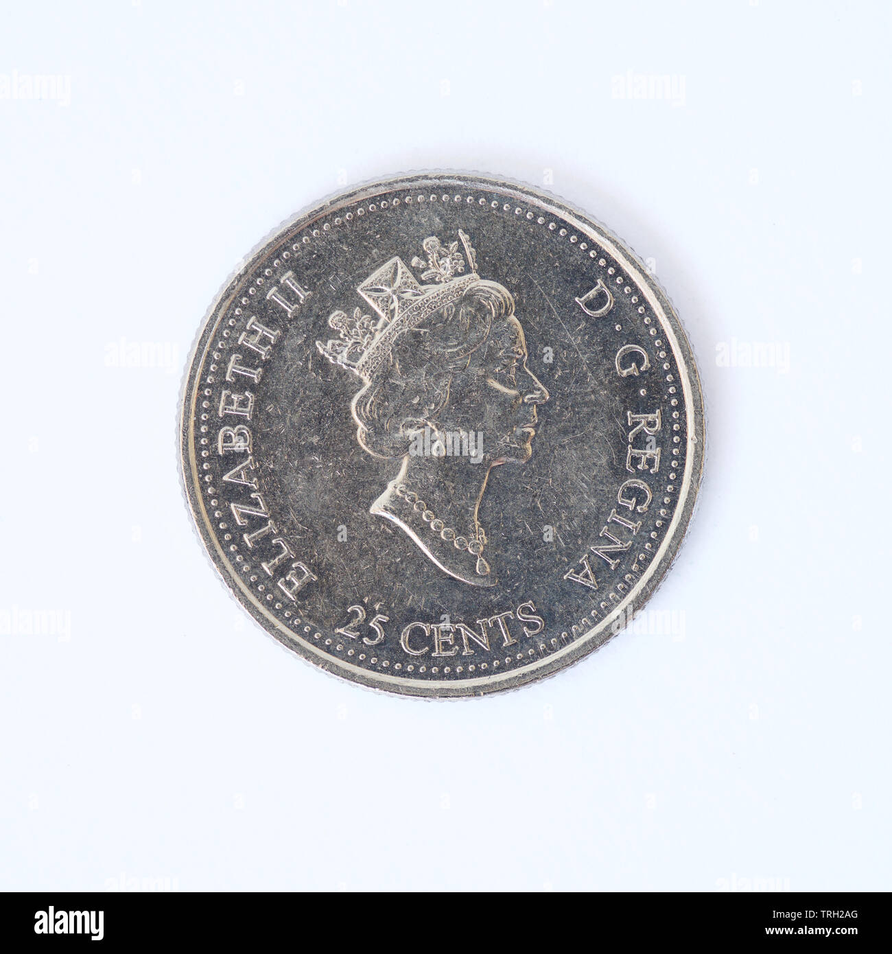 Canada 25 Cents - Elizabeth II - pièce 2000 Banque D'Images