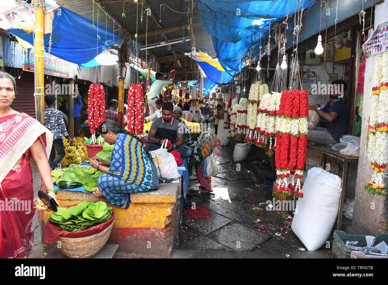 Devaraja Market à Mysore, Inde Banque D'Images