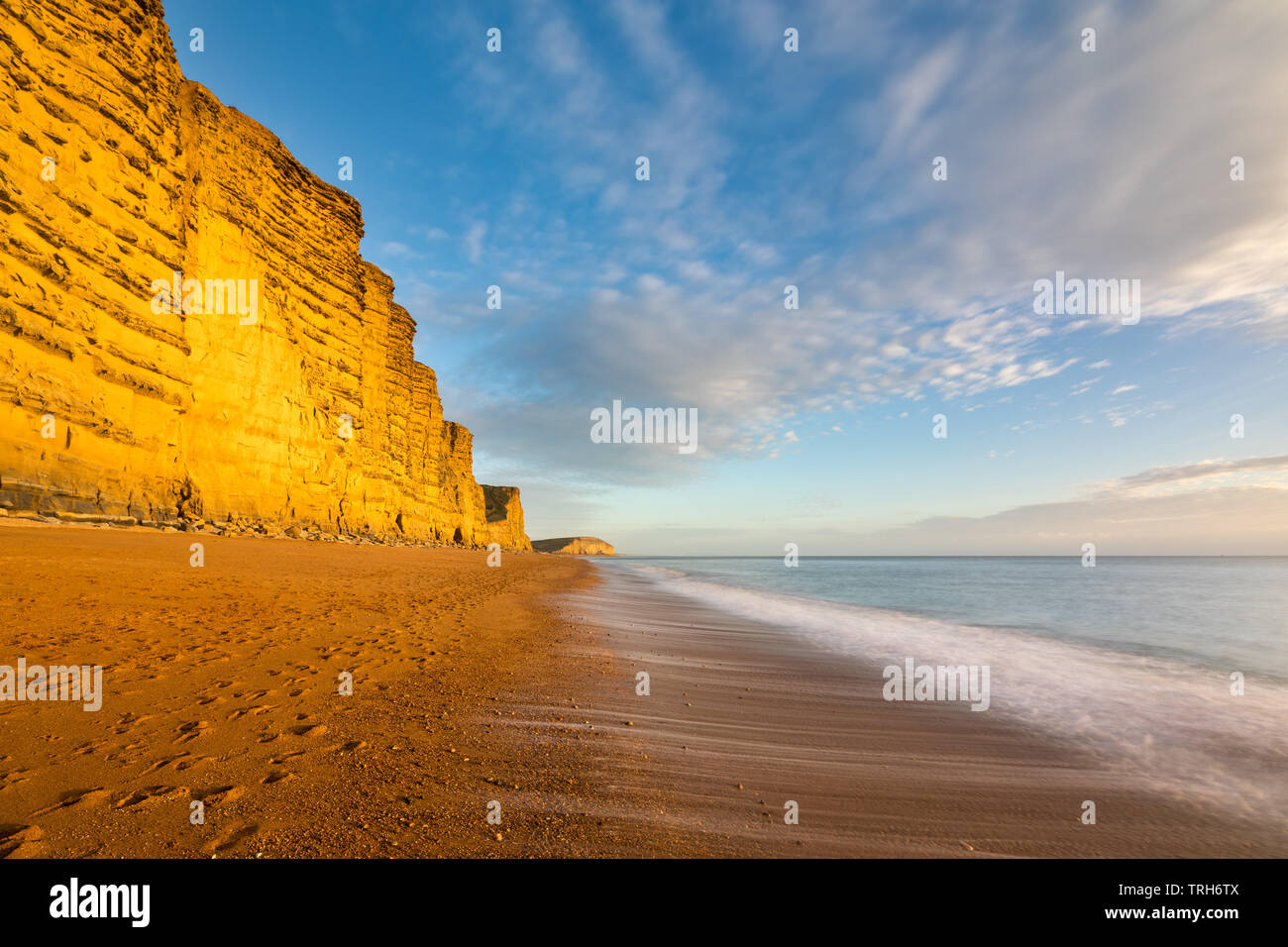 Les falaises de l'Est, West Bay, la Côte Jurassique, Dorset, England, UK Banque D'Images