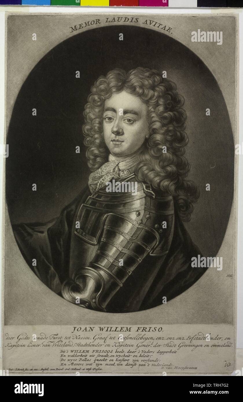 Johann Wilhelm Friso, Prince de Nassau-Diez-Clearance-Info Additional-Rights,-Not-Available Banque D'Images