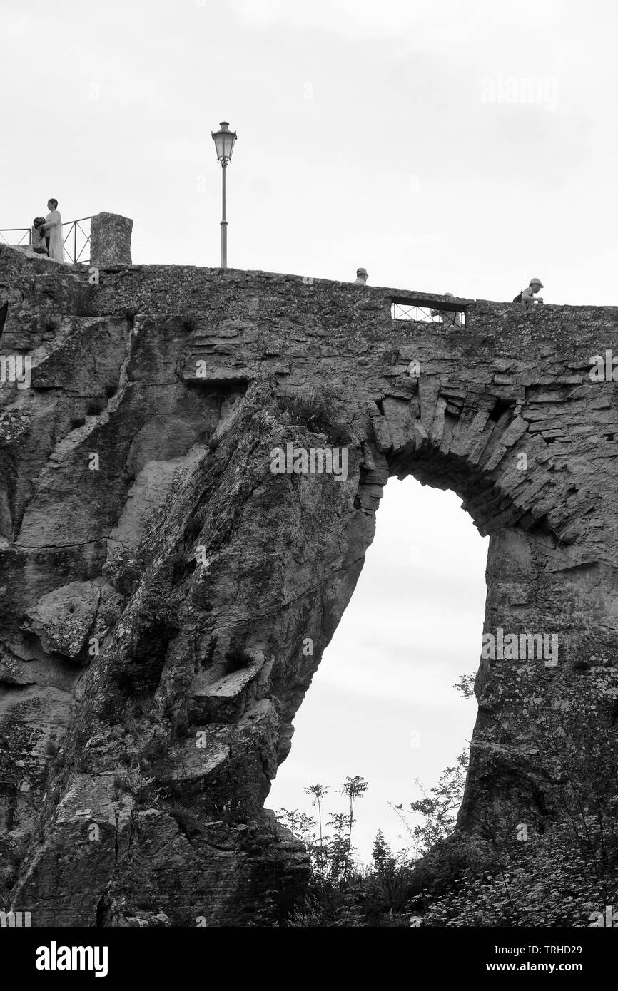 Vue sur le château de San Marino Citta. Banque D'Images
