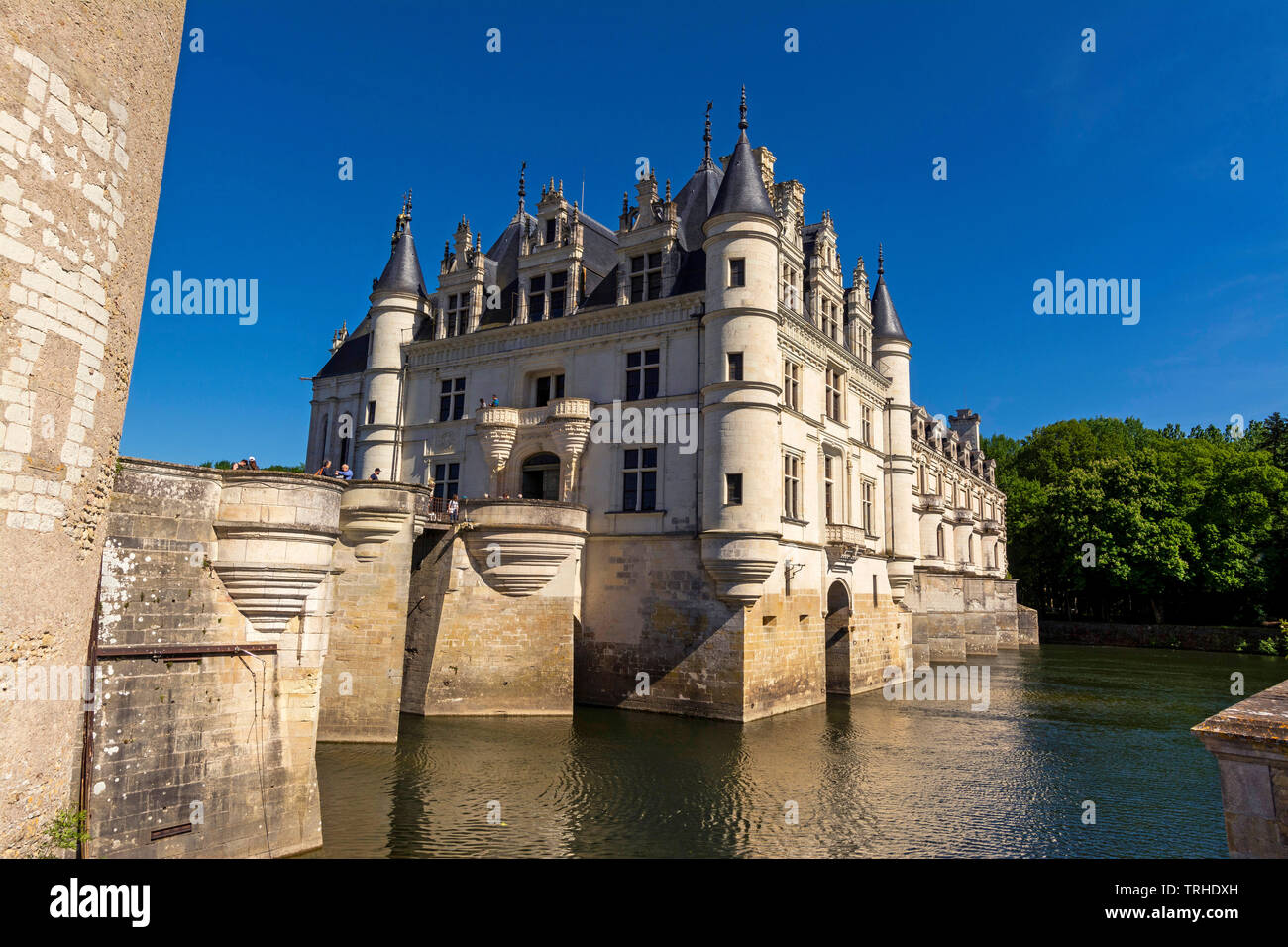 Château de Chenonceau enjambant la rivière du Cher, Loire, Indre et Loire, Center-Val de Loire, France Banque D'Images