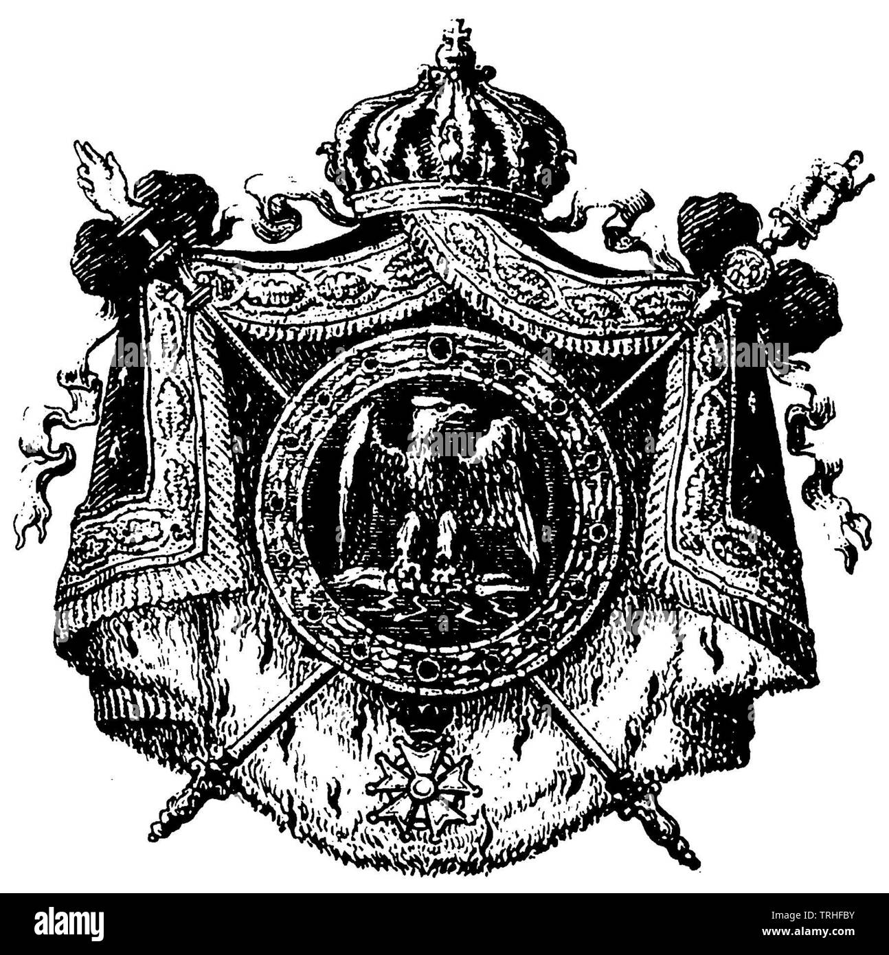 Coat arms france Banque d images noir et blanc Alamy