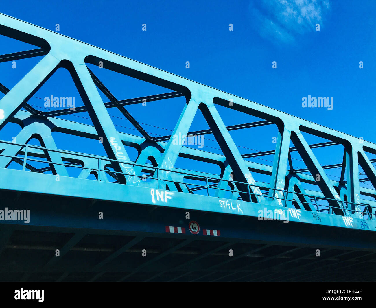 Pont de l'autoroute bleue Banque D'Images