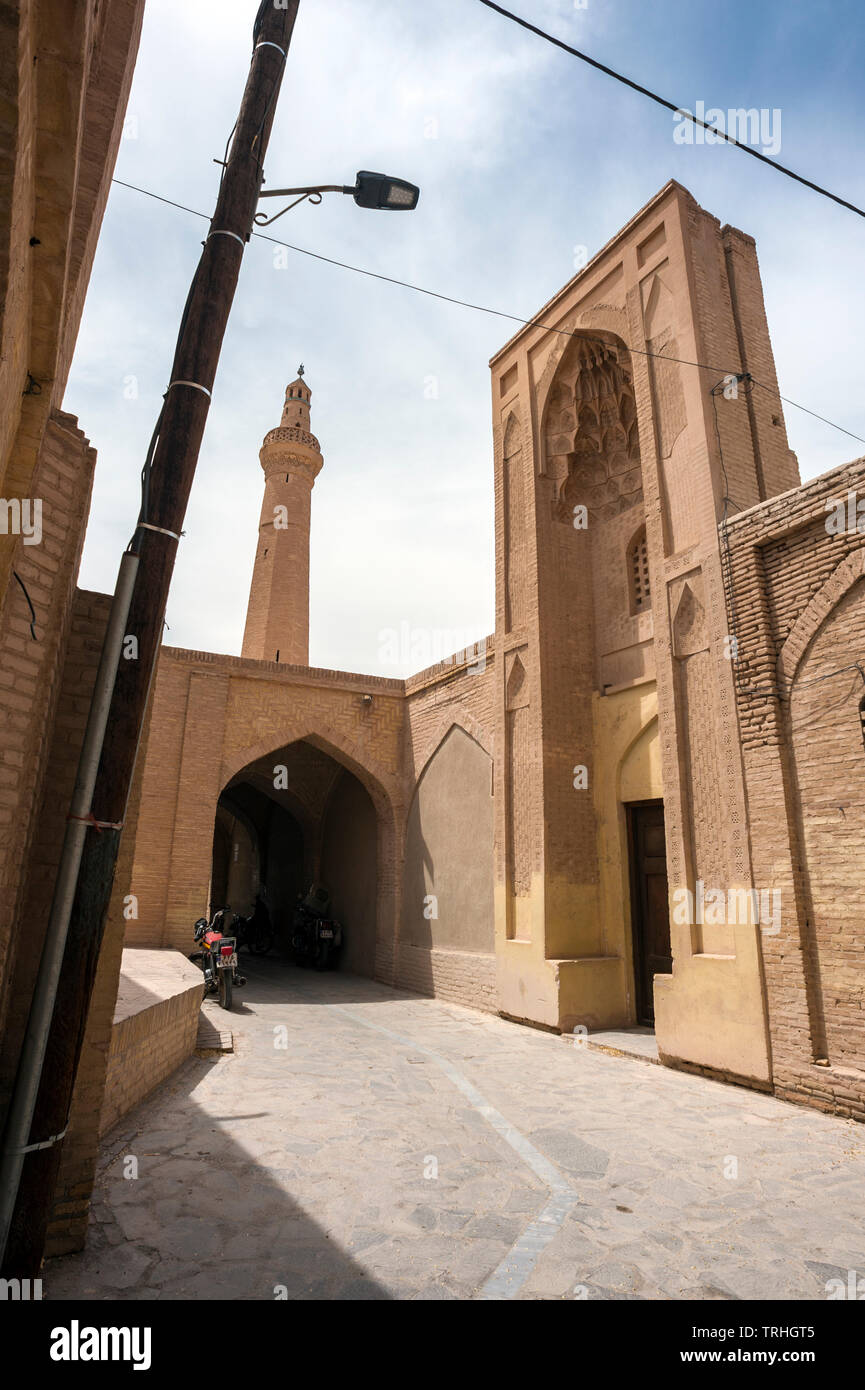 L'extérieur de la Grande Mosquée de nain ou "asjed-e Jame' Nain" en persan, est une mosquée de congrégation et l'une des plus anciennes de l'Iran. Il date de t Banque D'Images