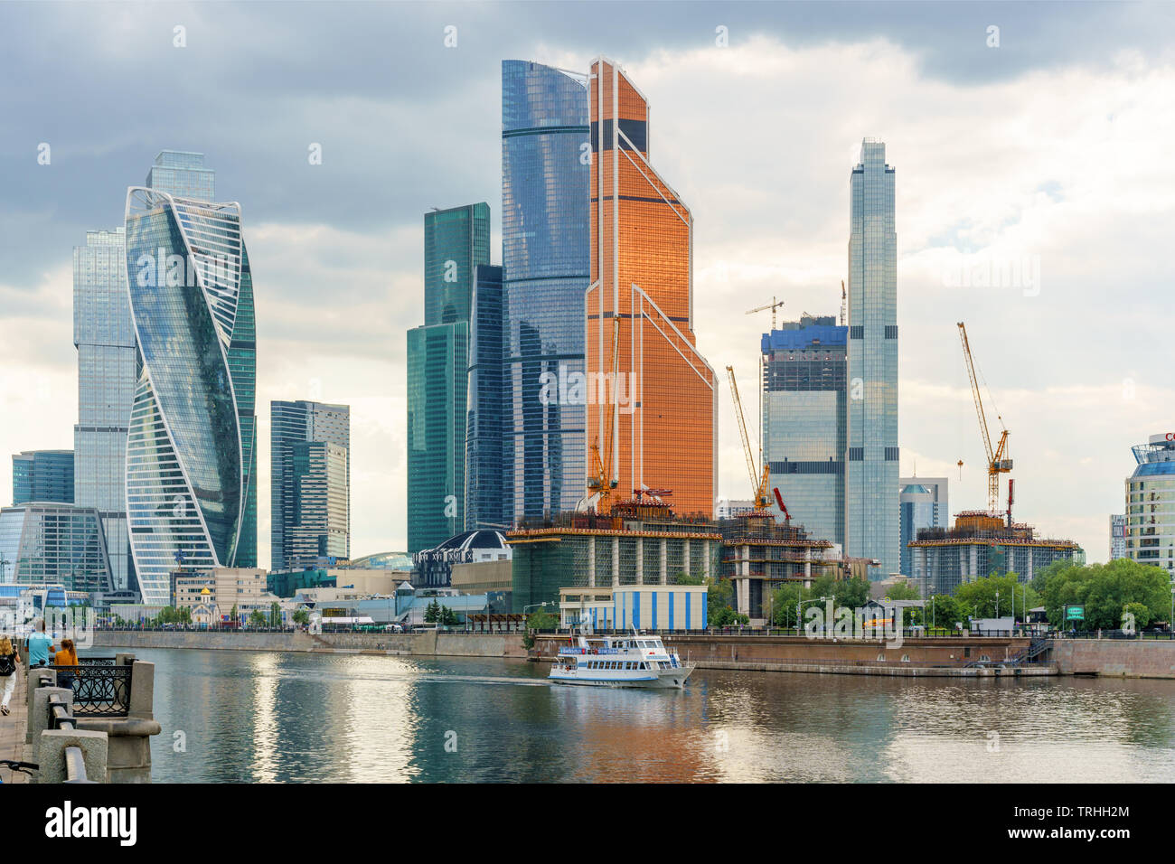 Centre d'affaires de la ville de Moscou de l'Embankment Taras Shevchenko de la Moskova Banque D'Images