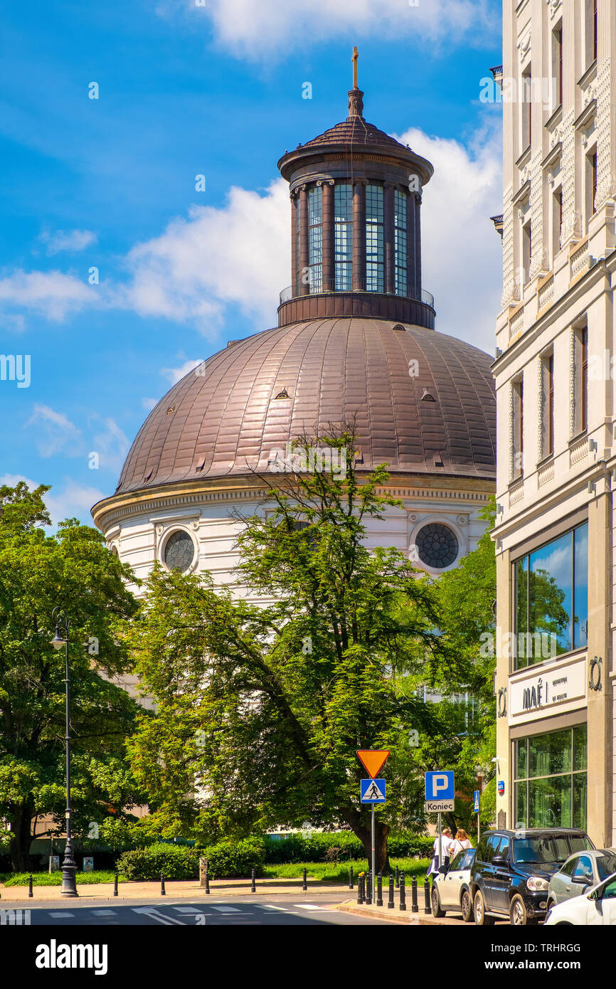 Varsovie, Mazovie / Pologne - 2019/06/01 : Sainte Trinité Église Évangélique de la Confession d'Augsbourg - connu sous le nom de l'Église protestante de Zoug Banque D'Images