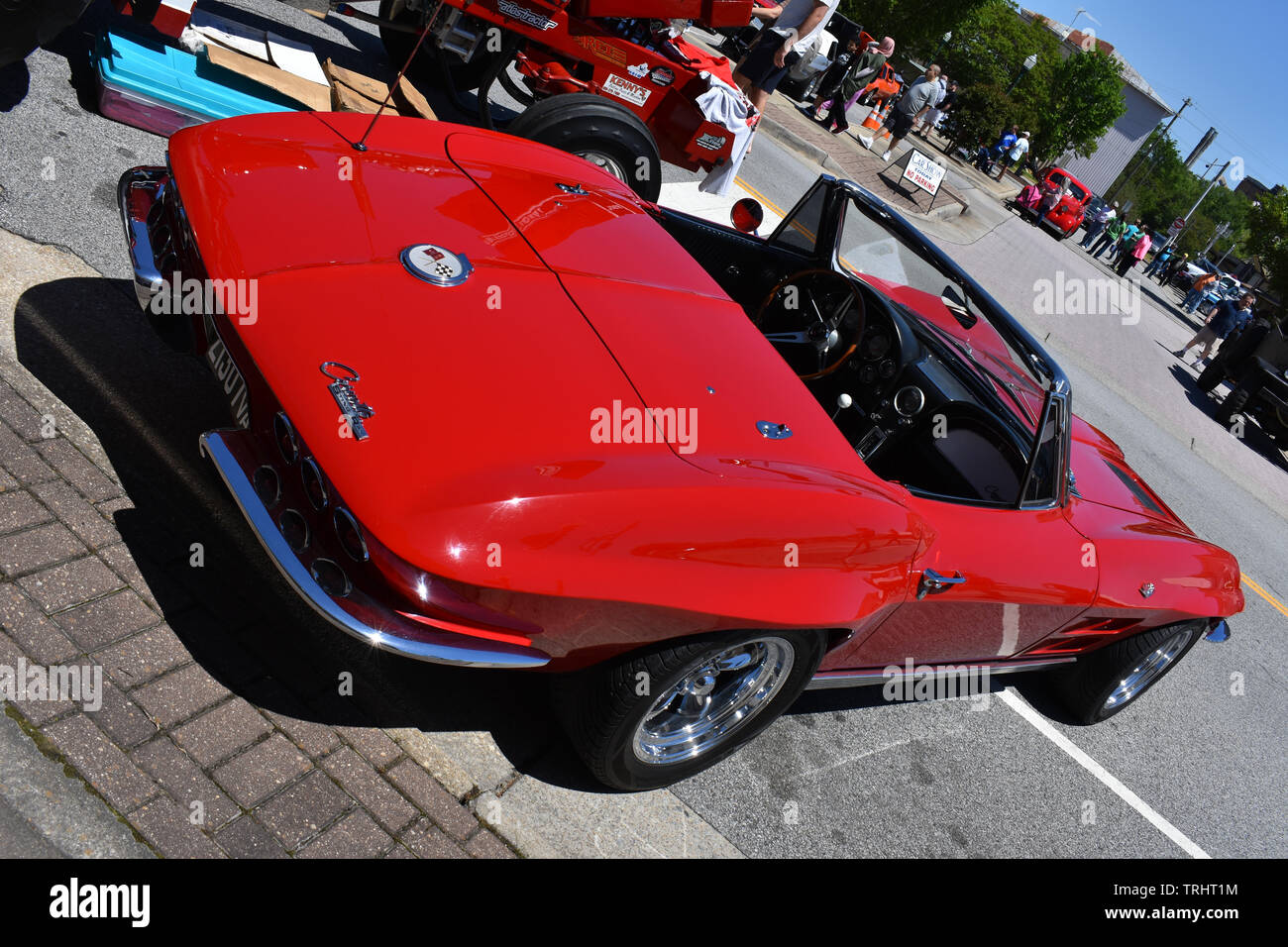 Un rouge 1960 Corvette C2. Banque D'Images