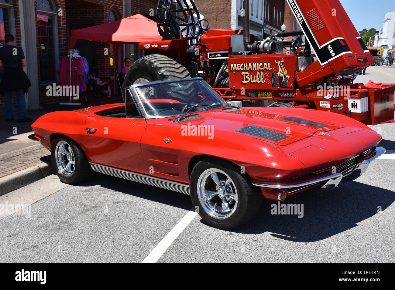 Un rouge 1960 Corvette C2. Banque D'Images