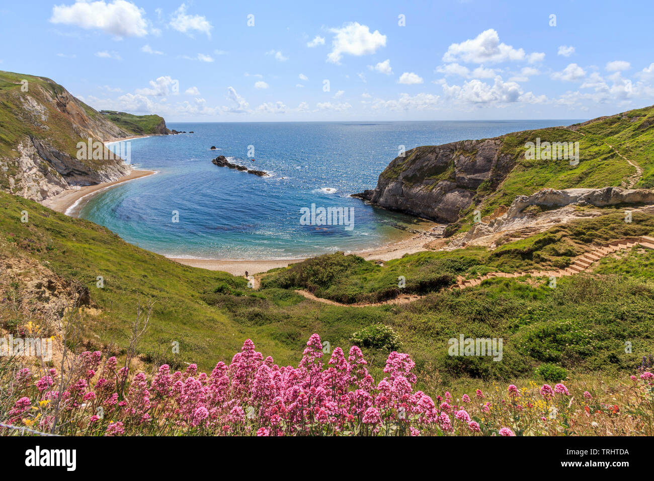 Man o war bay près de durdle door, Jurassic Coast, côte sud, dorset, England, UK, FR Banque D'Images