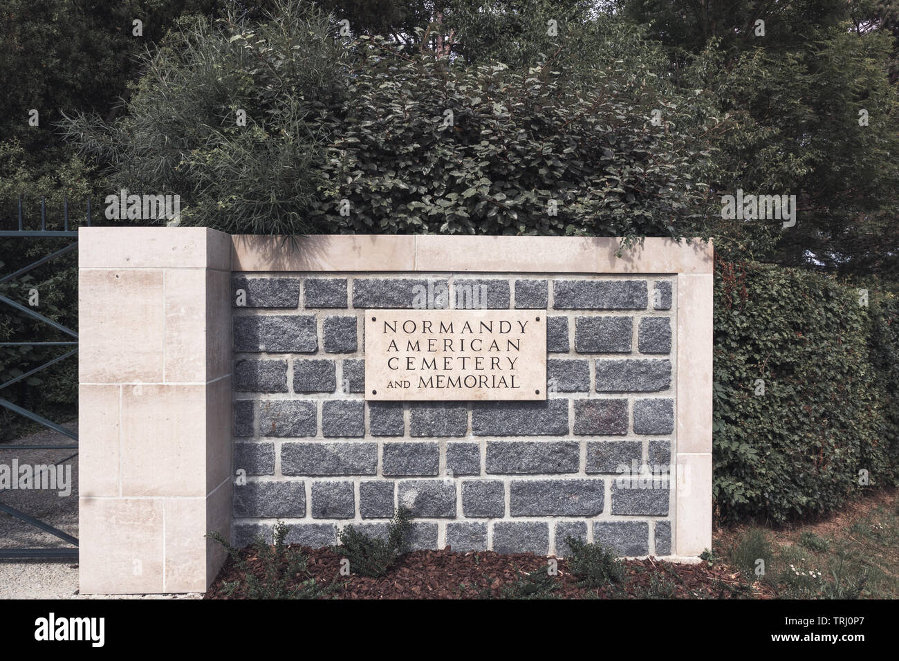 Cimetière Américain de Normandie Banque D'Images