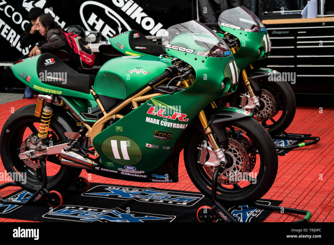 Moto Moto légère Paton, de l'Italie, Île de Man TT course sur route, bien sûr la montagne, 2019 Banque D'Images