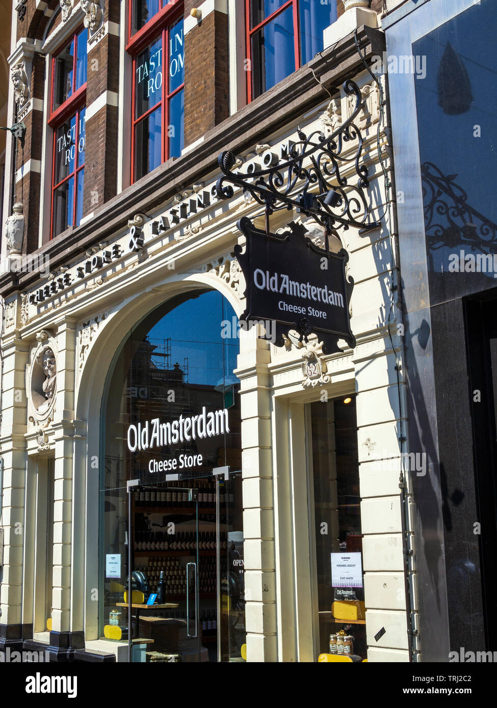 Un vieux magasin de fromage d'Amsterdam à Amsterdam, aux Pays-Bas. Banque D'Images