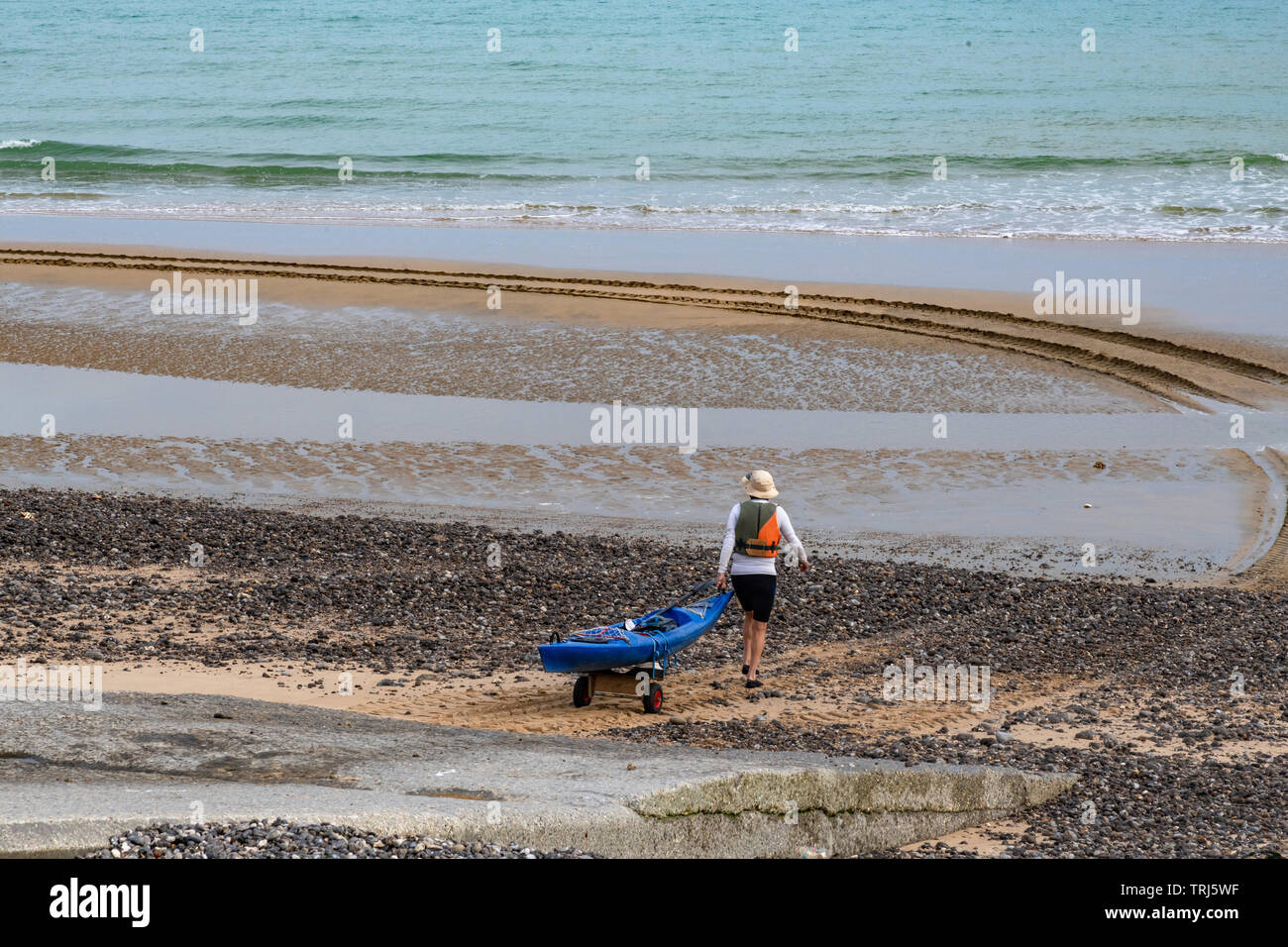 Beach en Normandie Banque D'Images