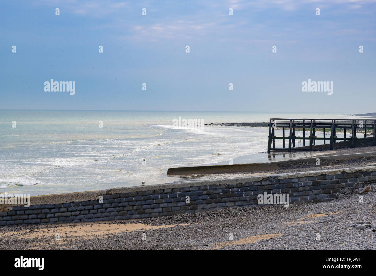 Beach en Normandie Banque D'Images