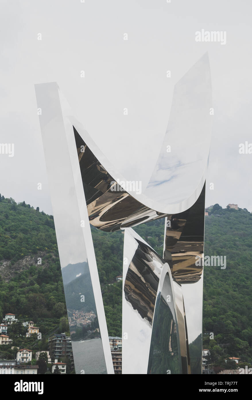 Life electric monument dédié à Alessandro Volta. Banque D'Images